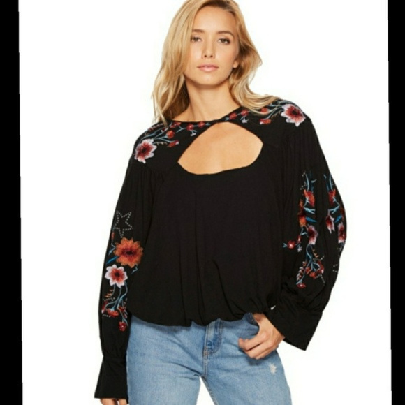 Free People Black Lita Top. NWT Size medium. - Picture 5 of 8